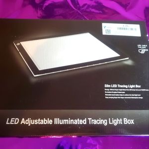 NEW Slim Led Adjustable Illuminated Tracing Light Box w/ Packet of Tracing Pages